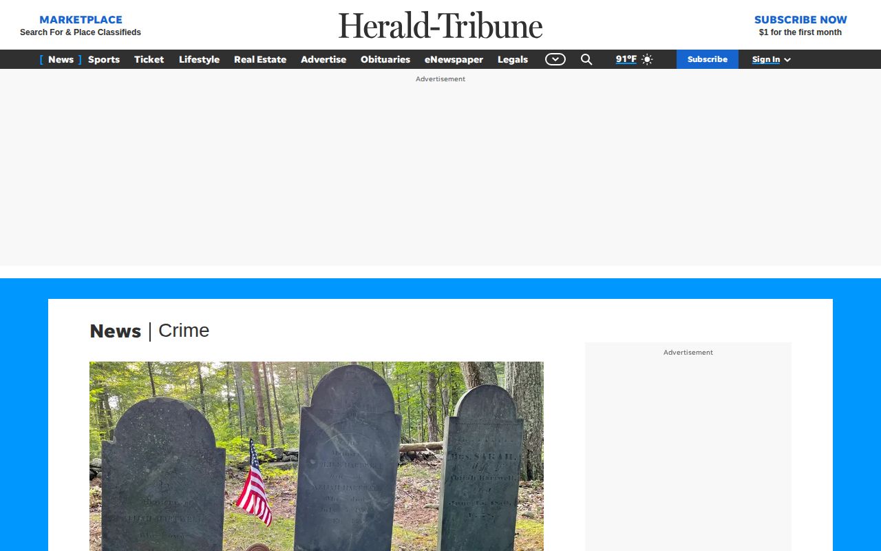 Sarasota County Herald-Tribune current crime news section